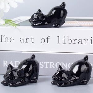 2” Obsidian Crystal Kitty Cat